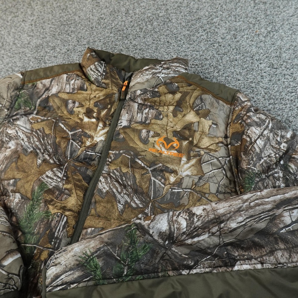 Realtree Jacket Mens 2XL Brown Camo Insulated Windbreaker Hunting Coat Outdoor